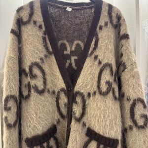 Gucci Beige and Brown Women's Cardigan